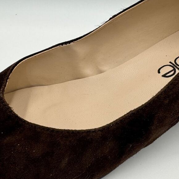 Elodie Suede Chocolate Brown Block Heel Pumps 38  US 7 - Picture 9 of 12